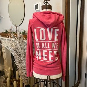 Spiritual Gangster Love Is All You Need zip up tracksuit jacket